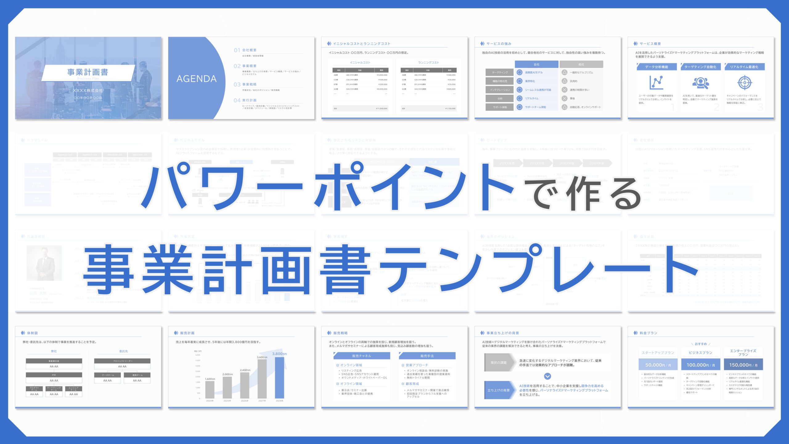 パワーポイントで作る事業計画書テンプレート