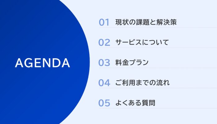 営業資料_アジェンダ