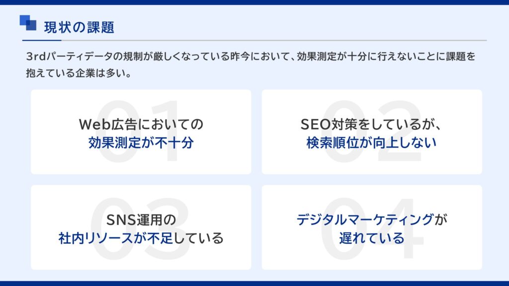 営業資料_現状の課題